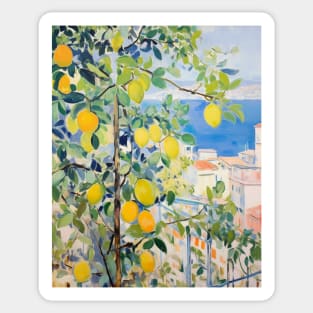 Yellow Lemons Almafi Boho Sticker